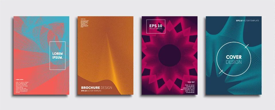 Vector cover designs. Future Poster template. Smartphone modern background set. 스톡 일러스트