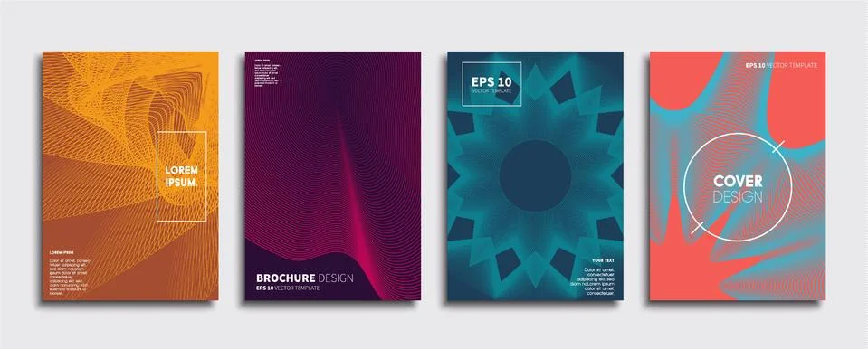 Vector cover designs. Future Poster template. Smartphone modern background set. 스톡 일러스트