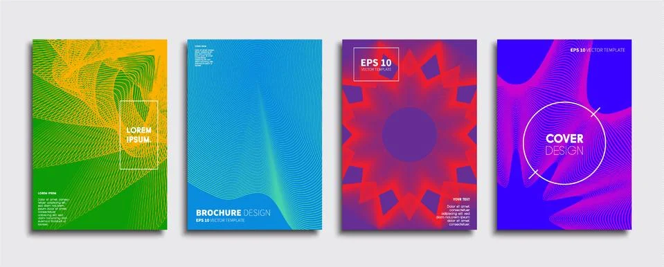 Vector cover designs. Future Poster template. Smartphone modern background set. 스톡 일러스트