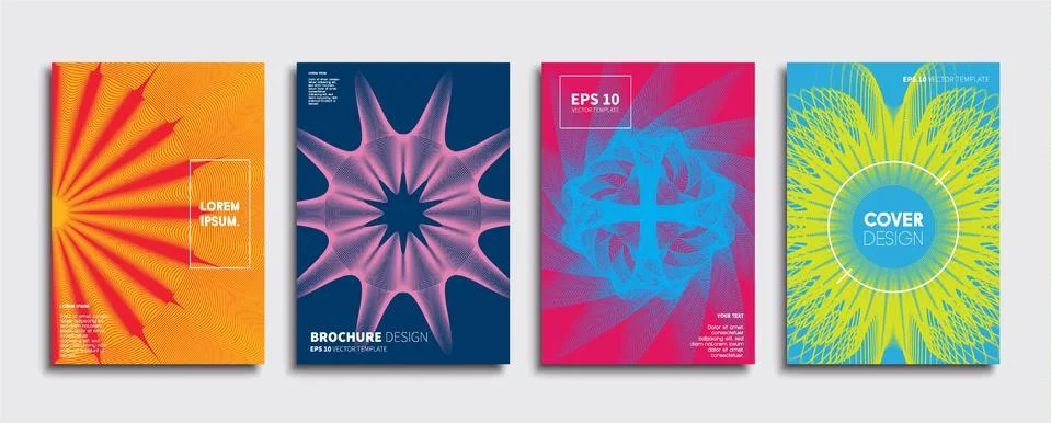 Vector cover designs. Future Poster template. Smartphone modern background set. Stockillustratie