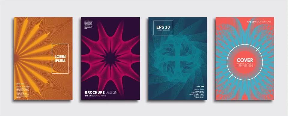 Vector cover designs. Future Poster template. Smartphone modern background set. 스톡 일러스트