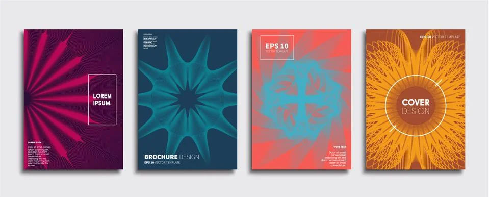 Vector cover designs. Future Poster template. Smartphone modern background set. Иллюстрация