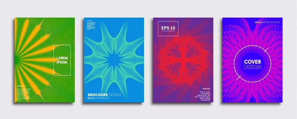 Vector cover designs. Future Poster template. Smartphone modern background set. イラスト素材