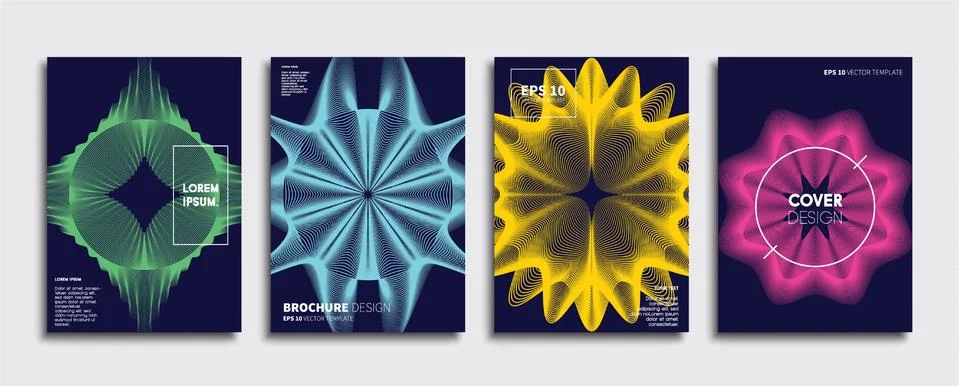 Vector cover designs. Future Poster template. Smartphone modern background set. 스톡 일러스트