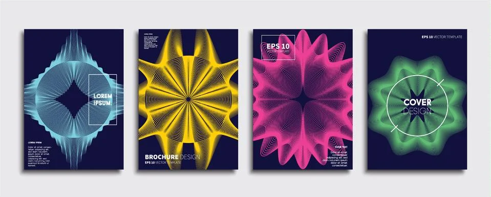 Vector cover designs. Future Poster template. Smartphone modern background set. 스톡 일러스트