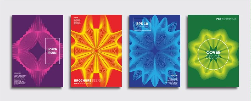 Vector cover designs. Future Poster template. Smartphone modern background set. Stockillustratie