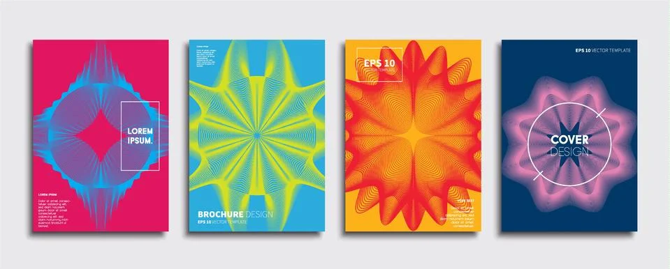 Vector cover designs. Future Poster template. Smartphone modern background set. Stockillustratie