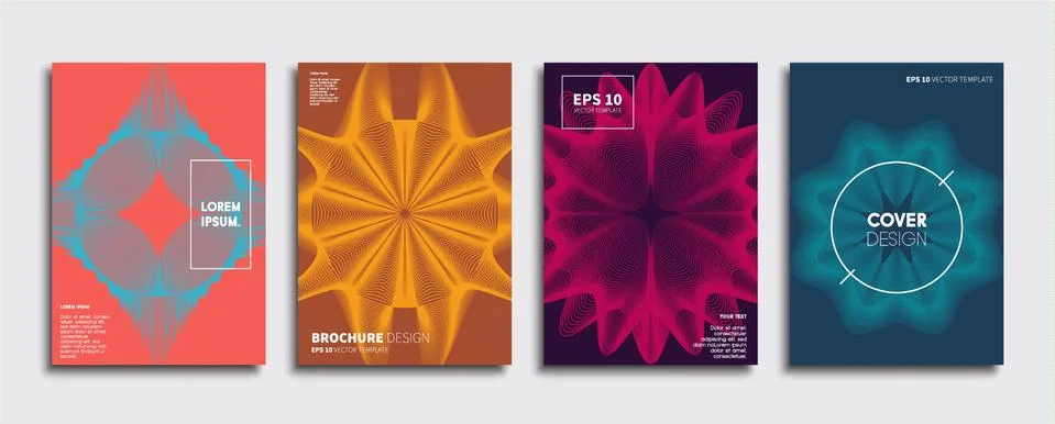 Vector cover designs. Future Poster template. Smartphone modern background set. 스톡 일러스트