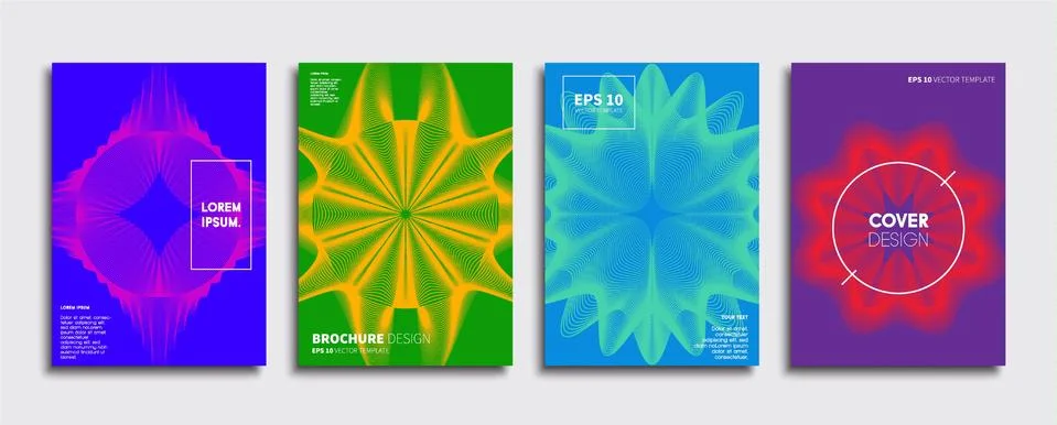 Vector cover designs. Future Poster template. Smartphone modern background set. 스톡 일러스트