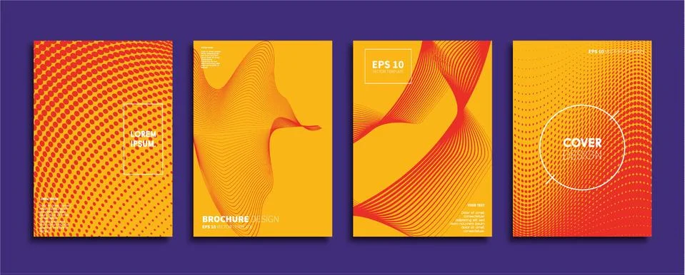 Vector cover designs. Future Poster template. Smartphone modern background set. 库存插图