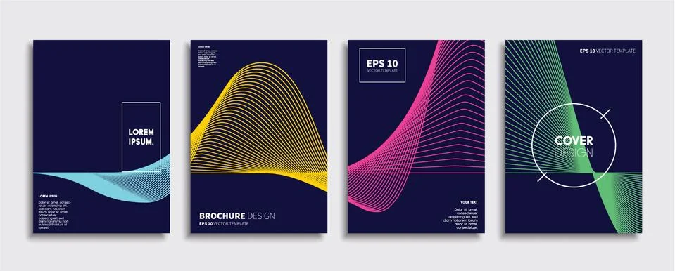 Vector cover designs. Future Poster template. Smartphone modern background set. Stockillustratie