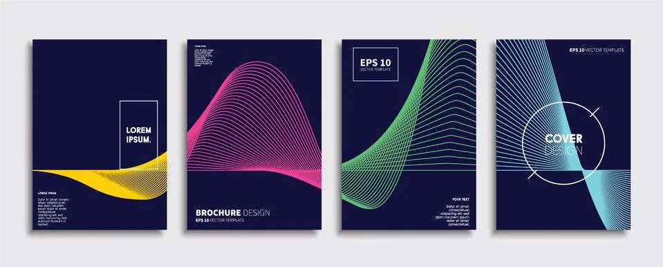 Vector cover designs. Future Poster template. Smartphone modern background set. 스톡 일러스트