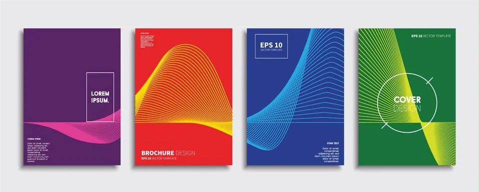 Vector cover designs. Future Poster template. Smartphone modern background set. Illustrazione stock