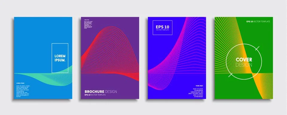 Vector cover designs. Future Poster template. Smartphone modern background set. Stockillustratie