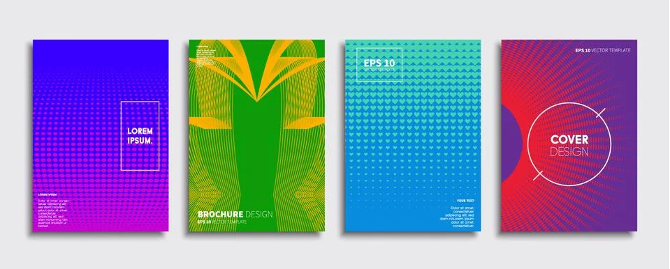 Vector cover designs. Future Poster template. Smartphone modern background set. 스톡 일러스트