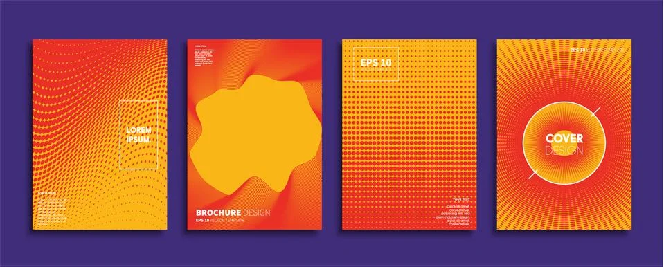 Vector cover designs. Future Poster template. Smartphone modern background set. 库存插图