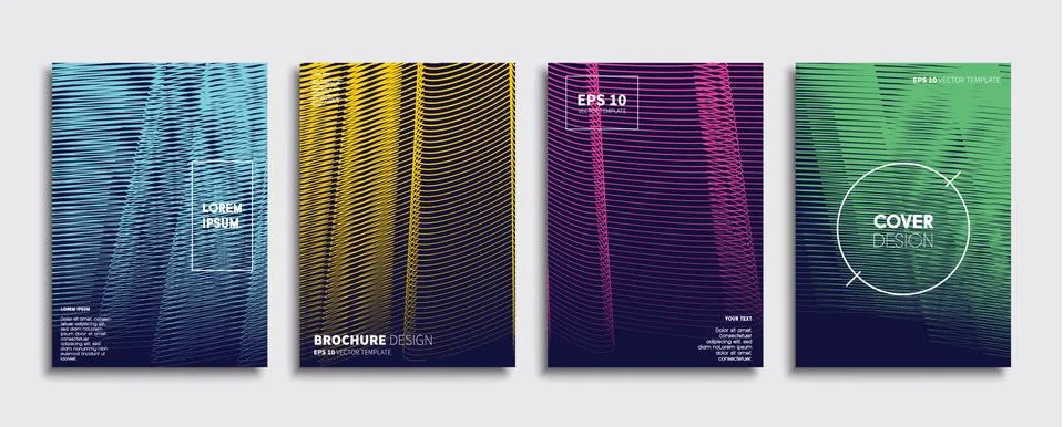 Vector cover designs. Future Poster template. Smartphone modern background set. Stock Illustration