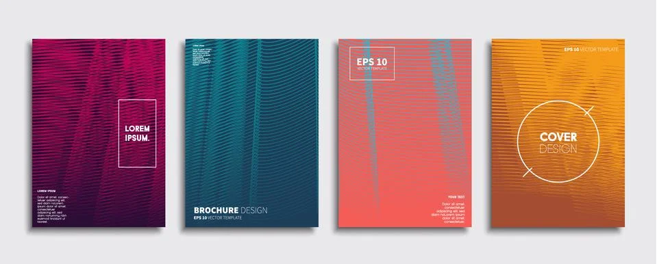 Vector cover designs. Future Poster template. Smartphone modern background set. イラスト素材