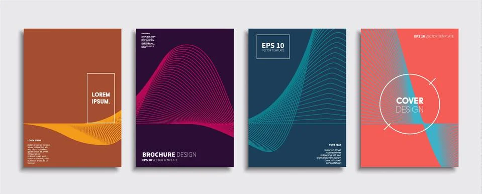 Vector cover designs. Future Poster template. Smartphone modern background set. 스톡 일러스트