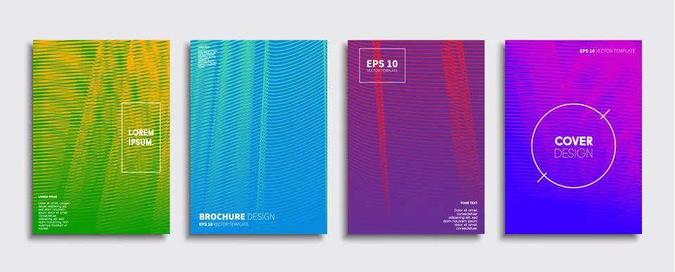Vector cover designs. Future Poster template. Smartphone modern background set. Illustrazione stock