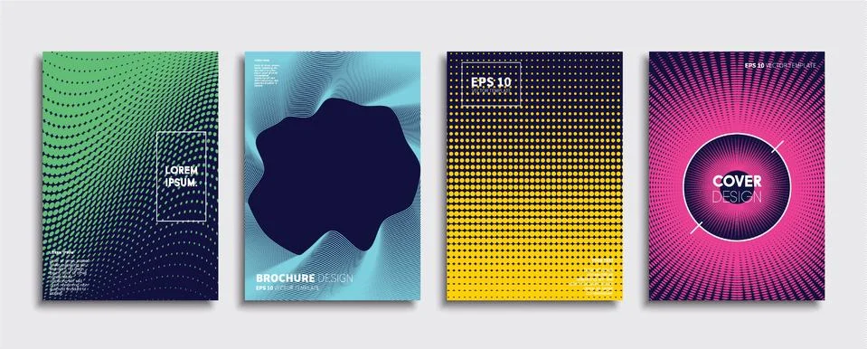 Vector cover designs. Future Poster template. Smartphone modern background set. Stockillustratie