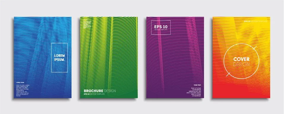 Vector cover designs. Future Poster template. Smartphone modern background set. Illustrazione stock