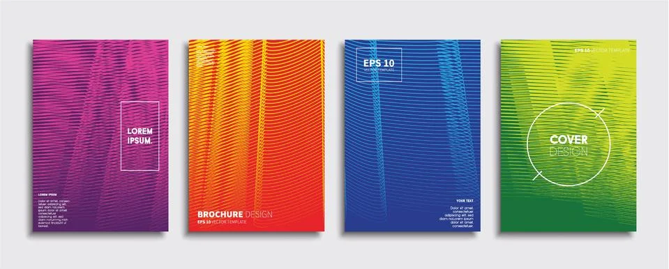 Vector cover designs. Future Poster template. Smartphone modern background set. Stock Illustration
