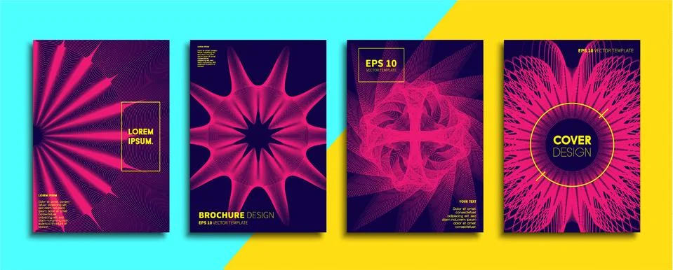 Vector cover designs. Future Poster template. Smartphone modern background set. 스톡 일러스트
