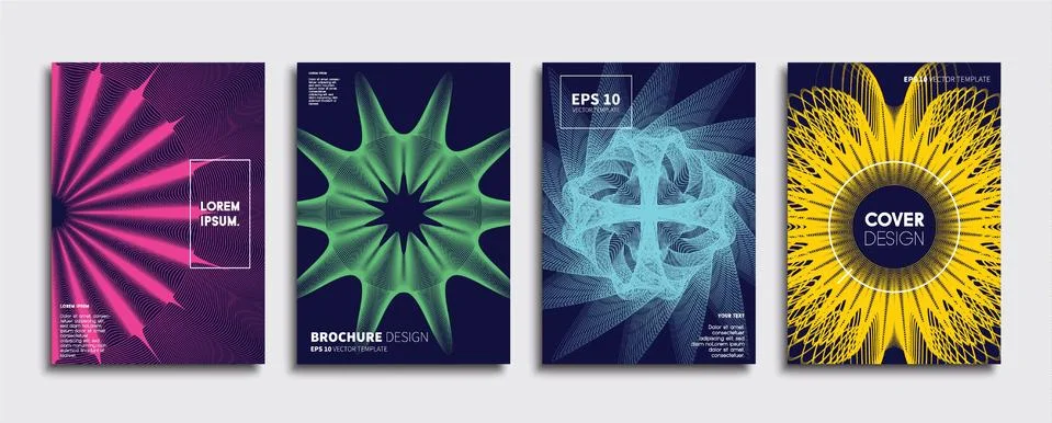 Vector cover designs. Future Poster template. Smartphone modern background set. 스톡 일러스트