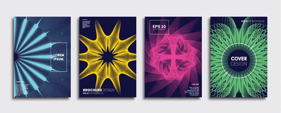 Vector cover designs. Future Poster template. Smartphone modern background set. Stockillustratie