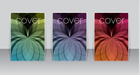 Vector cover designs. Future Poster template. Smartphone modern background set. Illustrazione stock