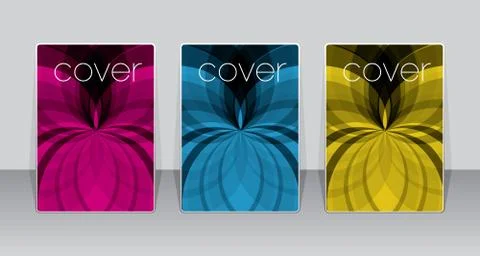 Vector cover designs. Future Poster template. Smartphone modern background set. イラスト素材