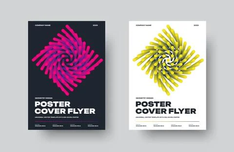 Vector cover template with geometric rhombus design, EPS10, dynamic round g.. Stock Illustration