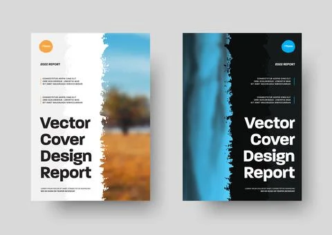 Vector cover template for report, book, brochure or flyer with grunge element Stock Illustration