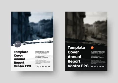 Vector cover template for report, book, brochure or flyer with grunge element Stock Illustration