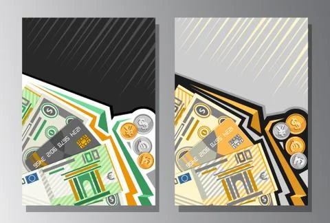 Vector Covers for Currency Exchange 스톡 일러스트
