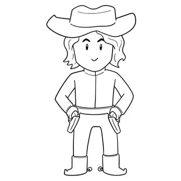 Vector of cowboy Stock Illustration