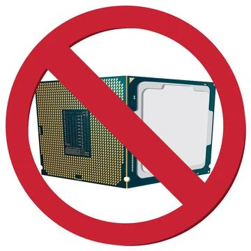 Vector CPU computer processor chip ban 스톡 일러스트