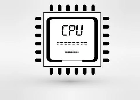 Vector CPU icon Stock Illustration