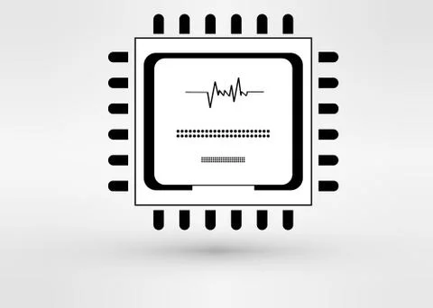 Vector CPU icon Illustrazione stock
