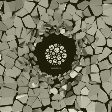 Vector cracked background Stock Illustration