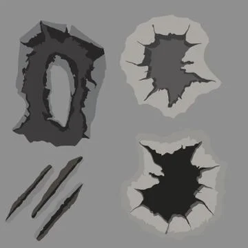 Vector crackle texture with many cracks scratches abstract grunge rough wall Stock Illustration