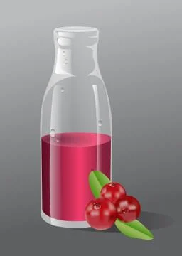 Vector cranberry juice Stock Illustration