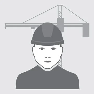 Vector crane operator worker Stock Illustration
