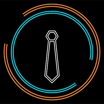 Vector cravat icon tie illustration. fashion wear Stock Illustration