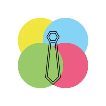 Vector cravat icon tie illustration. fashion wear Stock Illustration