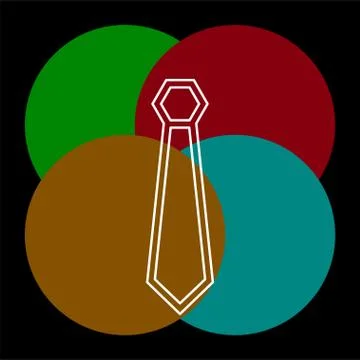 Vector cravat icon tie illustration. fashion wear Stock Illustration