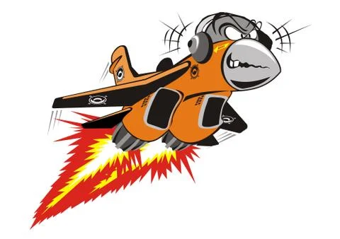 Vector Crazy Jet Stock Illustration