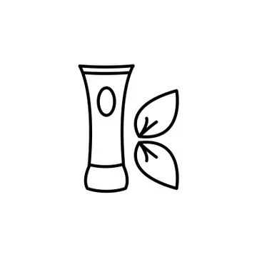 Vector cream icon. vector illustration black on white background Stock Illustration