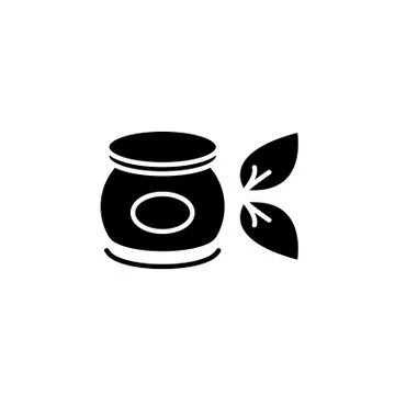Vector cream icon. vector illustration black on white background Stock Illustration
